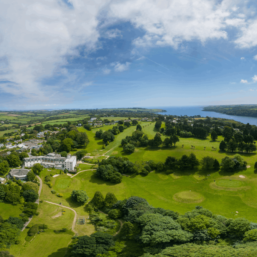 Aerial View of Budock Vean Hotel | Cornwall | UK